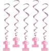 1st Birthday Whirls (pink) (5/Pkg)(5 piece)