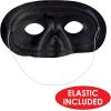 Beistle 24 Piece Black Metallic Plastic Half Masks For Mardi Gras Party Supplies and Favors