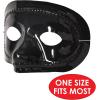 Beistle 24 Piece Black Metallic Plastic Half Masks For Mardi Gras Party Supplies and Favors