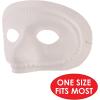 Beistle 24 Piece White Metallic Plastic Half Masks For Mardi Gras Theme Party Supplies and Favors
