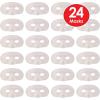 Beistle 24 Piece White Metallic Plastic Half Masks For Mardi Gras Theme Party Supplies and Favors