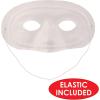 Beistle 24 Piece White Metallic Plastic Half Masks For Mardi Gras Theme Party Supplies and Favors