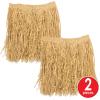 Beistle 2-Pack Adult Mini Hula Skirts, Hawaiian Costume Accessories & Tropical Theme Outfit, Mini Paper Luau Grass Attire for Parties, 36″ W x 16″ L
