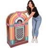 Beistle 3D Corrugated Cardboard Jukebox Photo Prop, 50s Themed Party Decorations, Rock’n Roll Party Decor, Vintage Diner Photo Booth Accessories, 3’8.5″ x 27″