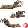 Beistle 8-Piece 3D Zombie Hand Cutouts, Halloween Zombie Hands for Party Décor and Haunted House, Spooky Hanging Decorations for Table or Wall, 15”(3-D Zombie Hands)