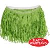 Beistle Adult Size Short Green Paper Grass Hula Skirt Luau Costume Accessory, One