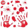 Beistle Bloody Handprint Clings(6 piece)
