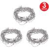 Beistle Silver Barbed Wire Garland 3-Count – 12 Ft Decorative Cord Props for Halloween Parties, Haunted Houses, Zombie Zones, Jailhouse Scenes, Dungeon Decor and Western-Themed Events