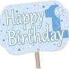 Blue 1st Birthday Yard Sign Pack of 3