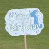 Blue 1st Birthday Yard Sign Pack of 3