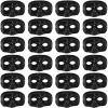 Beistle 24 Piece Black Metallic Plastic Half Masks For Mardi Gras Party Supplies and Favors