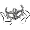 Beistle 3-Pack Lace Mask, Black Halloween Costume Accessory for Masquerade with Ribbon Ties, Phantom Face Covering for Parties & Mardi Gras, One Size
