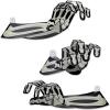 Beistle 8-Piece 3D Zombie Hand Cutouts, Halloween Zombie Hands for Party Décor and Haunted House, Spooky Hanging Decorations for Table or Wall, 15”(3-D Skeleton Hands)