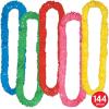 Beistle 144 Piece Assorted Color Plastic Hawaiian Tropical Luau Necklaces Soft Twist Poly Leis, 1.5-inch x 36-inch