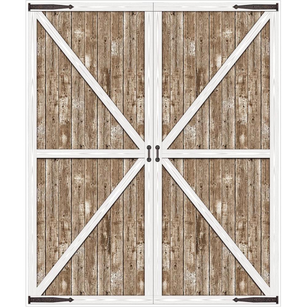 imageBeistle 6 x 5 Rustic Western Barn Door Photography Background Farm Theme Photo Shoot Backdrop For Birthday Baby Showers Wedding Day Dcor