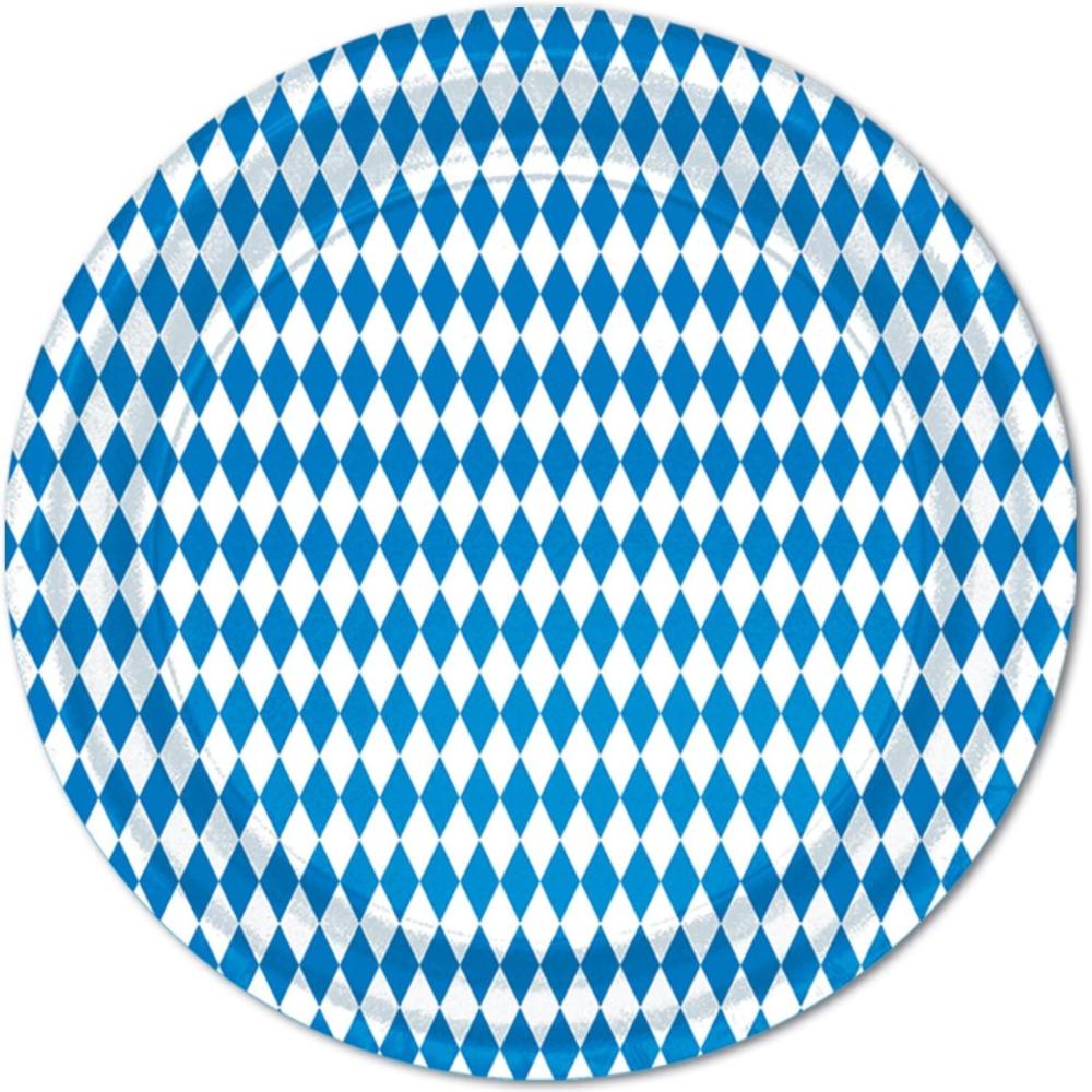 imageBlue ampamp White Plates 8PkgBlue  White Plates  8 Pack