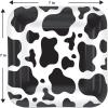 Beistle Cow Print Plates (square-shaped), Black/White, 7″, 24 piece(24 piece)