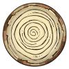 Beistle Brown Tree Log Round Plates, 9″ – 8 Pcs.
