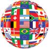 International Flags Dessert Plates 8 Count