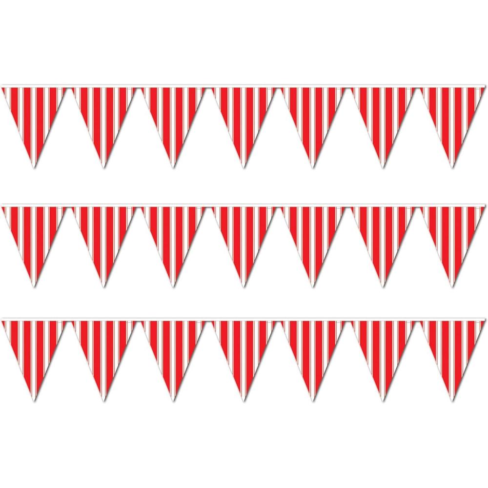 imageStriped Pennant Banner Party Accessory 1 count 1Pkg3