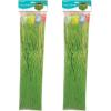 Artificial Grass Flowered Table Skirting (green) Party Accessory  (1 count) (1/Pkg)(Green)