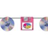 Beistle 2 Piece Cardstock Paper 1990’s Retro Theme CD And Floppy Disk Banners For Back To The 90’s Party Decorations