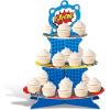 Beistle 2 Piece Hero Party Supplies Durable Cupcake Stands And Dessert Holders – Comic Book Theme Birthday Party Centerpiece, Multicolored, 16(Hero Cupcake Stand – 1 Pack)