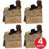 Beistle 4 Piece Three Dimensional Western Theme Centerpieces Wild West Cowboy Party Decorations, 9.5″, Multicolor