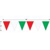 Beistle Red White and Green Pennant Banners, 2-Pack Plastic Decorations with Triangle Flags, Italian Christmas Fiesta Cinco de Mayo Party Supplies Indoor Outdoor Event Décor, 30’(2)