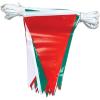 Beistle Red White and Green Pennant Banners, 2-Pack Plastic Decorations with Triangle Flags, Italian Christmas Fiesta Cinco de Mayo Party Supplies Indoor Outdoor Event Décor, 30’(1)
