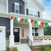 Beistle Red White and Green Pennant Banners, 2-Pack Plastic Decorations with Triangle Flags, Italian Christmas Fiesta Cinco de Mayo Party Supplies Indoor Outdoor Event Décor, 30’(2)