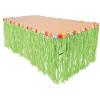 Artificial Grass Flowered Table Skirting (green) Party Accessory  (1 count) (1/Pkg)(Green)