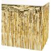 Beistle Metallic Table Skirt 2-Ply Party Accessory Anniversary Decorations 30″ x 14′, Silver(Gold)