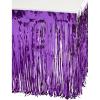 Beistle Metallic Table Skirt 2-Ply Party Accessory Anniversary Decorations 30″ x 14′, Silver(Purple)
