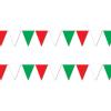 Beistle Red White and Green Pennant Banners, 2-Pack Plastic Decorations with Triangle Flags, Italian Christmas Fiesta Cinco de Mayo Party Supplies Indoor Outdoor Event Décor, 30’(2)