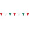 Beistle Red White and Green Pennant Banners, 2-Pack Plastic Decorations with Triangle Flags, Italian Christmas Fiesta Cinco de Mayo Party Supplies Indoor Outdoor Event Décor, 30’(1)