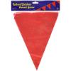 Indoor/Outdoor Pennant Banner (orange) Party Accessory  (1 count) (1/Pkg)(Red)