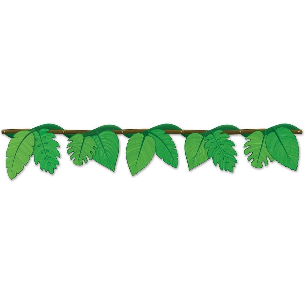 imageBeistle Jungle Vine Leaves Streamer Hanging Decorations Luau Party Supplies 485quot GreenBrown