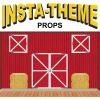Barn Door Props Party Accessory (1 count) (2/Pkg)(Barn Loft Door & Hay Bale)