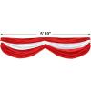Beistle Red & White Fabric Bunting – Decoration with Drawstrings for Indoor Outdoor Use, Patriotic Porch Fence or Table Drape for Circus, Carnival, and Home Décor, 5′ 10″(Circus – 1 Pack)