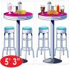 Soda Shop Tables & Stools Props Party Accessory (1 count) (2/Pkg)(50’s Soda Shop Tables & Stools)