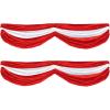 Beistle Red & White Fabric Bunting – Decoration with Drawstrings for Indoor Outdoor Use, Patriotic Porch Fence or Table Drape for Circus, Carnival, and Home Décor, 5′ 10″(Circus – 2 Pack)