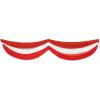 Beistle Red & White Fabric Bunting – Decoration with Drawstrings for Indoor Outdoor Use, Patriotic Porch Fence or Table Drape for Circus, Carnival, and Home Décor, 5′ 10″(Circus – 1 Pack)