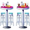 Soda Shop Tables & Stools Props Party Accessory (1 count) (2/Pkg)(50’s Soda Shop Tables & Stools)
