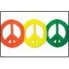 Beistle Tie-Dyed Peace Sign Garland