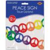 Beistle Tie-Dyed Peace Sign Garland
