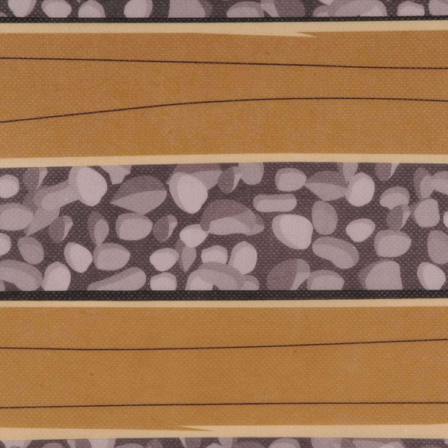 imageBeistle Wooden Plank Runner 24quot x 10 BrownRailroad Track