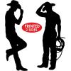 Beistle , 4 Piece Cowboy Silhouettes, 35” & 37” (Black)(Cowboy Silhouettes (2-Pack))