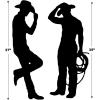 Beistle , 4 Piece Cowboy Silhouettes, 35” & 37” (Black)(Cowboy Silhouettes (4-Pack))