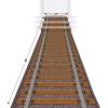 Beistle Wooden Plank Runner, 24″ x 10′, Brown(Railroad Track)
